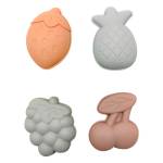 Play&Store zestaw silikonowych zabawek do piasku , foremki owoce