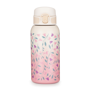 PETITE&MARS Butelka termiczna ze stali nierdzewnej z ustnikiem 500 ml Delicate Flowers 36m+