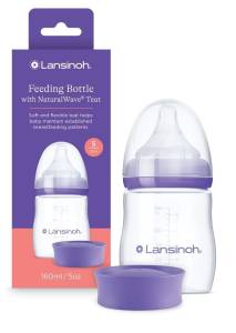Lansinoh Butelka do karmienia ze smoczkiem o wolnym przepływie Natural Wave 160 ml