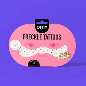 OMY PIEGI BROKATOWE W RÓŻOWE SERCA - 3 SZT. NAKLEJEK NA TWARZ