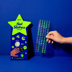 OMY NAKLEJKI NA PAZNOKCIE DLA DZIECI GLOW PARTY - 200 SZTUK