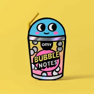 OMY NOTATNIK Z KARTECZKAMI SAMOPRZYLEPNYMI - BUBBLE