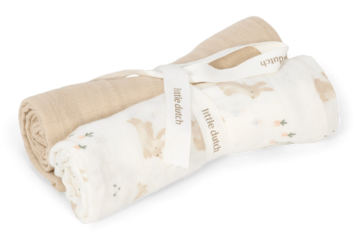 Little Dutch Otulacze muślinowe 70 x 70 cm (2 szt.) Baby Bunny 8721122585207 (1).png
