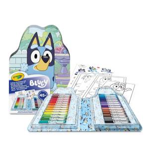 Crayola Zestaw artystyczny (kolorowanki dla dzieci, naklejki i flamastry) 47 el. Bluey 4+