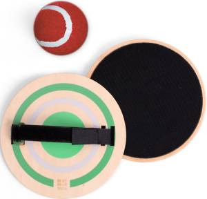 BS Toys, Zestaw paletek na rzep z miękką piłką, outdoor