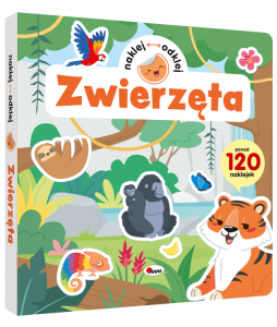 AWM  NAKLEJ ODKLEJ ZWIERZĘTA KSIĄŻKA Z NAKLEJKAMI WIELOKROTNEGO UŻYTKU