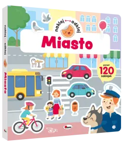 AWM NAKLEJ ODKLEJ MIASTO KSIĄŻKA Z NAKLEJKAMI WIELOKROTNEGO UŻYTKU