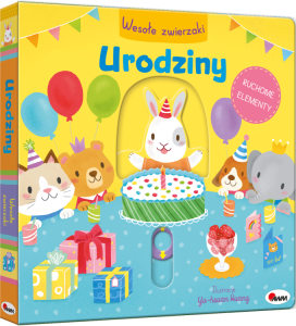 AWM WESOŁE ZWIERZAKI URODZINY KSIĄŻECZKA Z RUCHOMYMI ELEMENTAMI