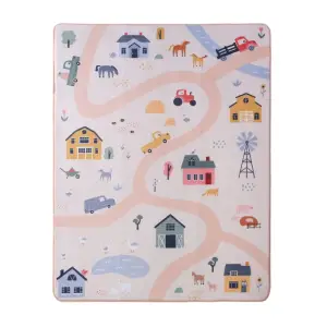 Hakuna Matte Mata piankowa dla dzieci Dywan do pokoju dziecięcego Coral Velvet z pianką memory 160 x 120 cm Farma