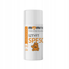 SZTYFT PRZECIWSŁONECZNY Z FILTREM SPF 50 biały krem do twarzy MOMME 10g