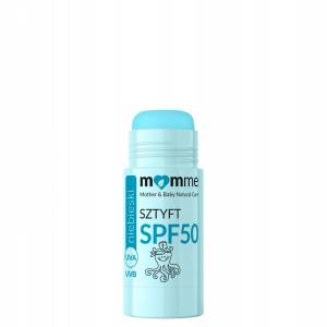 Niebieski sztyft przeciwsłoneczny dla dzieci SPF 50 - Momme Cosmetics 10g