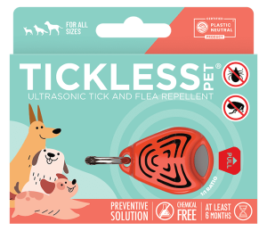Tickless Pet urządzenie ultradźwiękowe na kleszcze i pchły dla psów orange