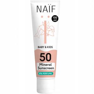 Naïf Mineralny krem przeciwsłoneczny SPF 50 dla dzieci i niemowląt, 100 ml
