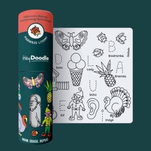 HeyDoodle Mata Silikonowa do Kolorowania A4 - Pierwsze literki