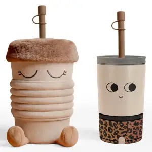 Butelka termiczna w pluszowym etui Fuzzie Asobu – Brewster 360 ml