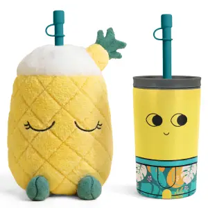 Butelka termiczna w pluszowym etui Fuzzie Asobu – Pip 360 ml