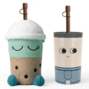 Butelka termiczna w pluszowym etui Fuzzie Asobu – Beanie 360 ml