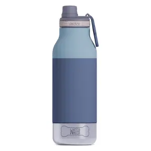 Butelka z miskami dla psa Buddy Asobu – pastel blue 1 l