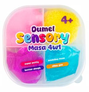 DUMEL SENSORY masa plastyczna 4 w 1 GNIOTEK SLIME kreatywna zabawka 1szt