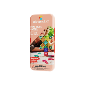 Cleverclixx - Klocki magnetyczne Mini Tiles Pack Pastel 28 el