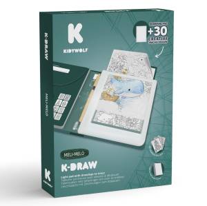 Kidywolf K-DRAW-PAD Zwierzęta – Podświetlany tablet do nauki rysowania dla dzieci