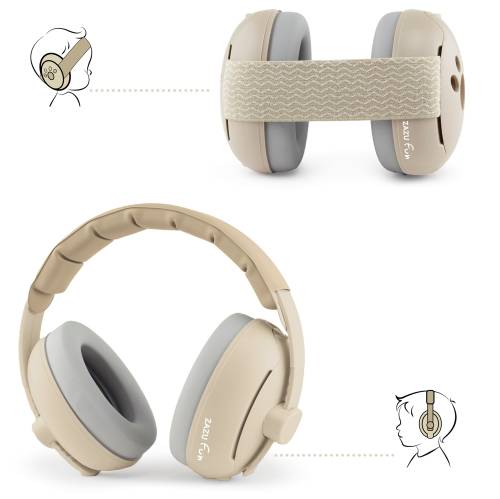 Zazu Fun Słuchawki Wygłuszające 2w1 dla Dzieci i Niemowląt Beige 8720955750806 (2).jpg