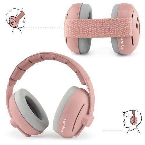 Zazu Fun Słuchawki Wygłuszające 2w1 dla Dzieci i Niemowląt Pink 8720955750820 1.jpg