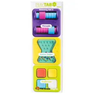 FAT BRAIN TOYS PlayTab Sensoryczne Kwadraty. Zestaw 5 z Nakrętkami.