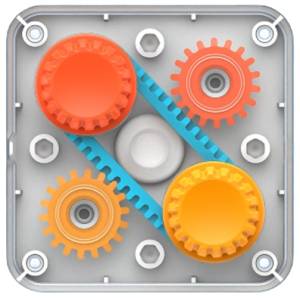 FAT BRAIN TOYS PlayTab Sensoryczny Kwadrat. Gąsienica Koła Zębate