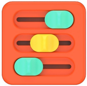 FAT BRAIN TOYS PlayTab Sensoryczny Kwadrat. Suwaki