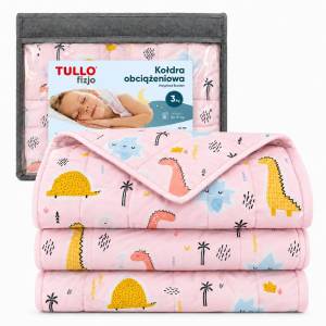 TULLO  Sensoryczna kołdra obciążeniowa 3 kg Różowa 100 cm x 150 cm 