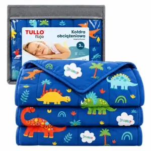 TULLO  Sensoryczna kołdra obciążeniowa 3 kg niebieska 100 cm x 150 cm  