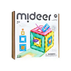  Mideer Klocki magnetyczne  kolorowe kwadraty (12 el.)