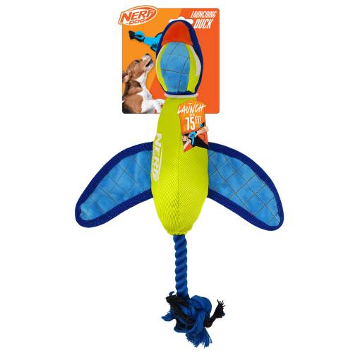 NERF DOG Zabawka dla psów Pluszowa kaczka z nylonu z chrupiącymi skrzydłami do rzucania 42 cm 810109525812 (1).jpg