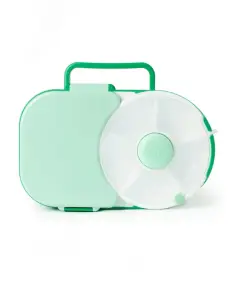 Śniadaniówka dla dzieci Lunchbox Snack Spinner 2w1 Gobe - Sage Green