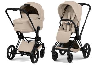 Cybex Priam 5.0 Comfort wózek dziecięcy zestaw 2w1 / Cozy beige Matt Black