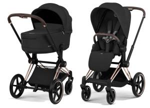 Cybex Priam 5.0 Comfort wózek dziecięcy zestaw 2w1 / Sepia Black Rosegold