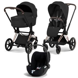 Cybex Priam 5.0 Comfort wózek dziecięcy zestaw 3w1 / Sepia Black Rosegold