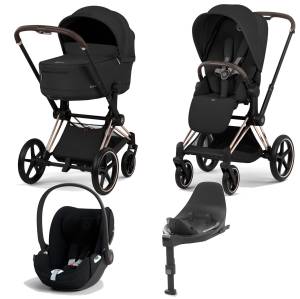 Cybex Priam 5.0 Comfort wózek dziecięcy zestaw 4w1 / Sepia Black Rosegold