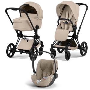 Cybex Priam 5.0 Comfort wózek dziecięcy zestaw 3w1 / Cozy beige Matt Black