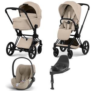 Cybex Priam 5.0 Comfort wózek dziecięcy zestaw 4w1 / Cozy beige Matt Black