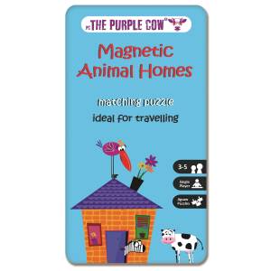 Podróżna gra magnetyczna The Purple Cow Puzzle Zwierzęta i ich domy 3 lata+