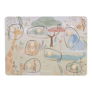 Little Dutch Puzzle dźwiękowe Safari Friends FSC