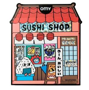 Książka do kolorowania kolorowanka z naklejkami - Sushi Shop - OMY 3 lata+