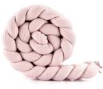 Waldin 3-pasmowy warkocz, ochraniacz na szczebelki 210cm 100% bawełna | Pink