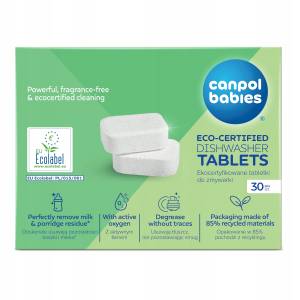 CANPOL BABIES  EKOCERTYFIKOWANE TABLETKI DO ZMYWARKI 30 SZT 1/502