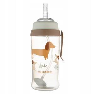 Canpol babies bidon niekapek z rurką i odważnikiem 350 ml pieski 9 m+