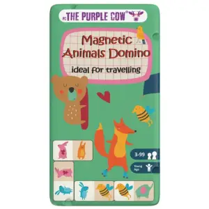 Podróżna gra magnetyczna The Purple Cow - Domino ze zwierzątkami