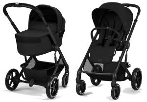 Cybex Balios S Lux 3.0 Wózek dzieciecy zestaw 2w1 ze składaną gondolą S Lux Fold / Moon Black