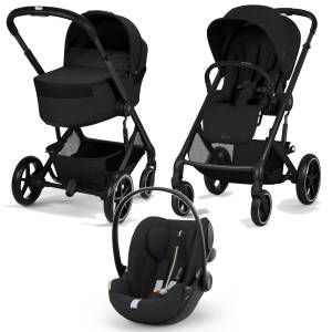 Cybex Balios S Lux 3.0 Wózek dzieciecy zestaw 3w1 ze składaną gondolą S Lux Fold / Moon Black